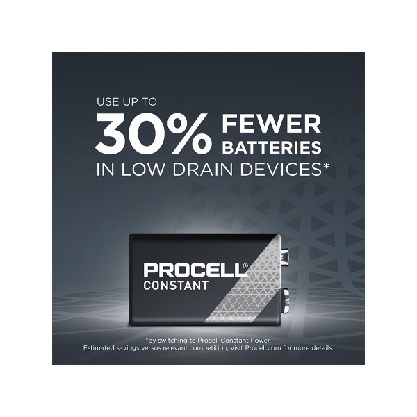 duracell-procell-pc1604-9v-alkaline-battery-with-snap-connectors-contractor-pack-priced-per-cell-40 procell constant 2