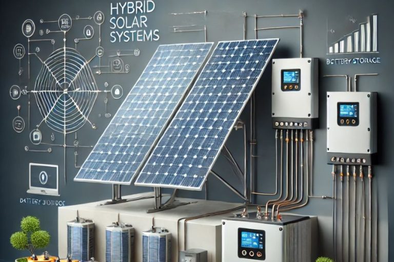 Discover how hybrid solar systems with battery storage work. Learn about their advantages for energy savings and reliability.